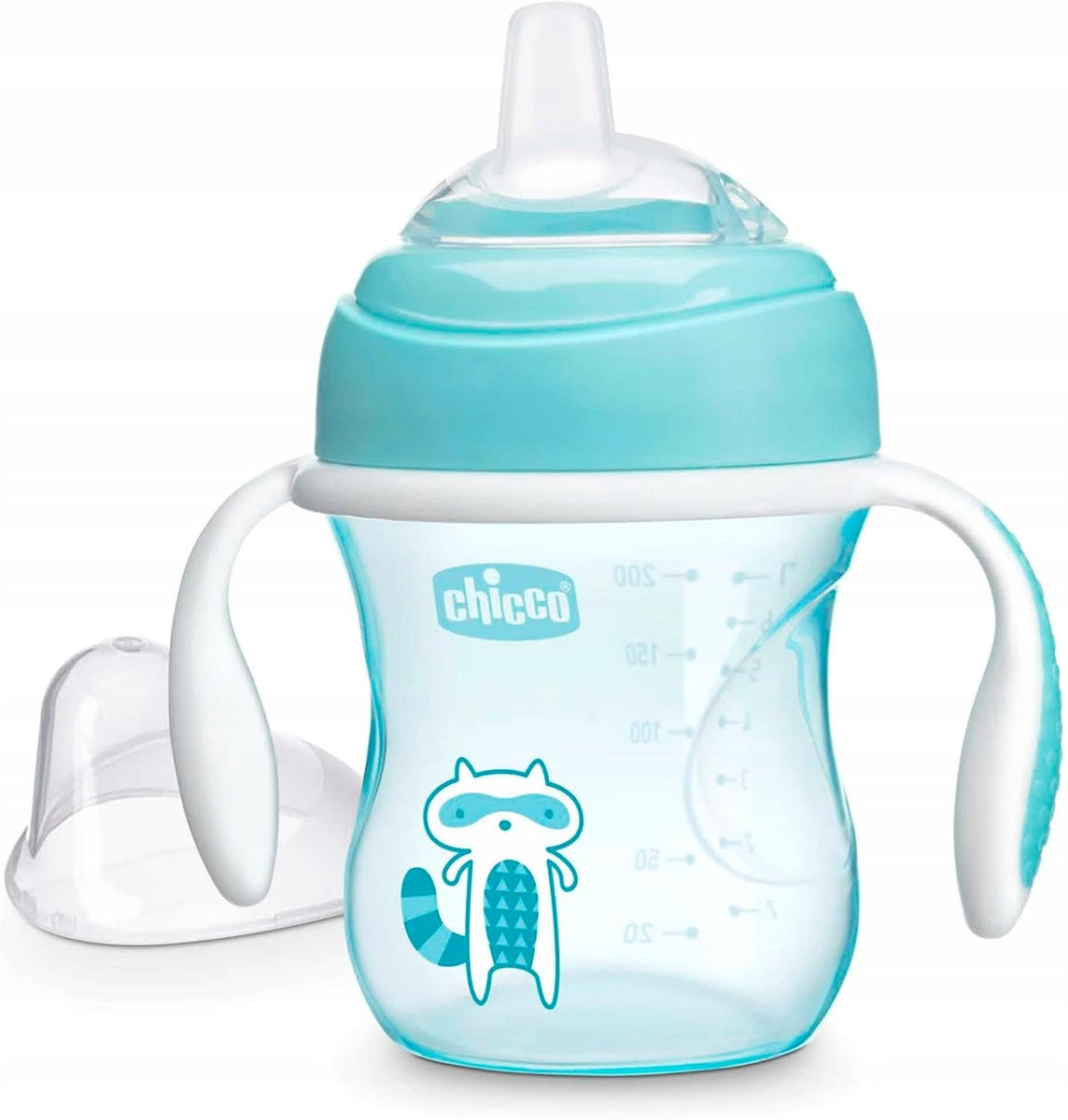 CHICCO Transition Cup kubek niekapek z ustnikiem i uchwytami 200 ml 4 m+