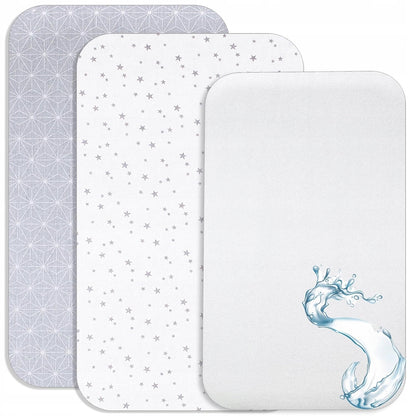 LOVELY HIPPO drap-housse pour lit bébé x2 55x90 + protège-matelas