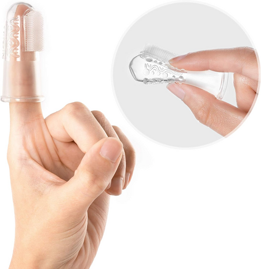 cepillo de dientes de silicona para dedo