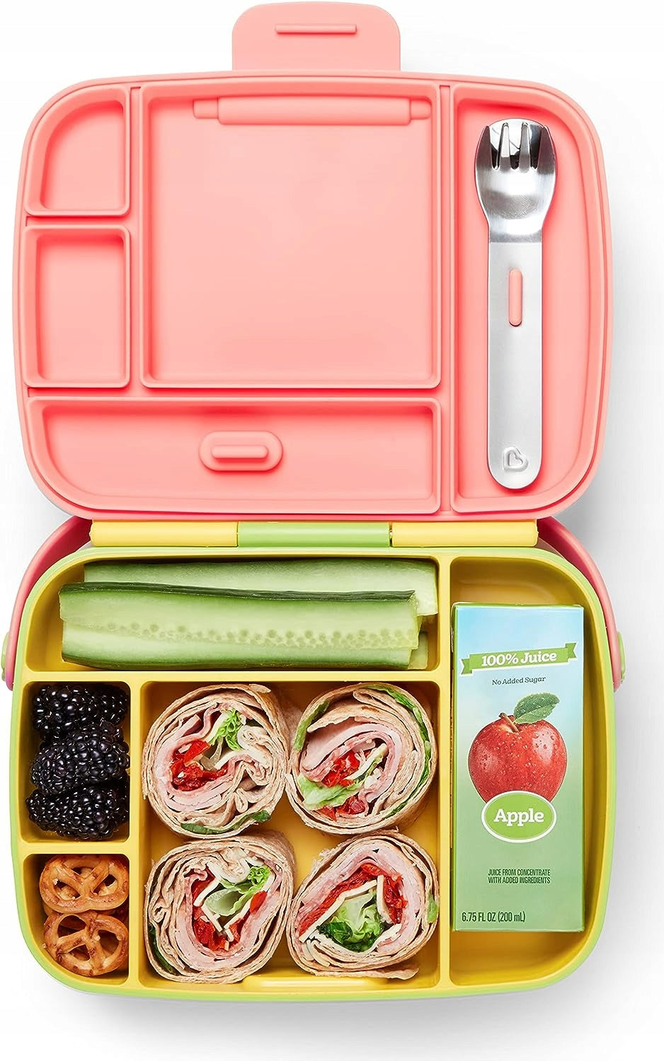 MUNCHKIN Bento Box boîte à déjeuner + couverts, 5 compartiments