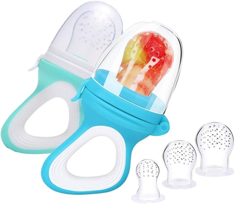 MELARQT anneau de dentition distributeur de fruits pour enfants 3-12m 2 pièces 6 embouts