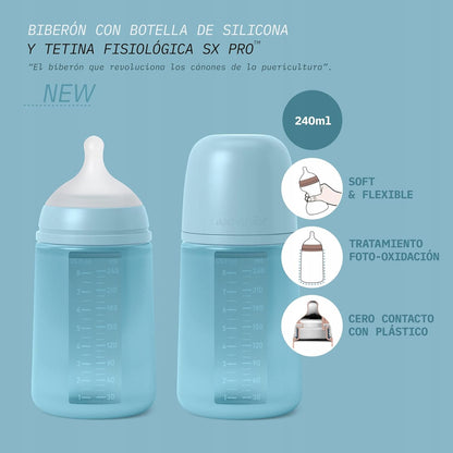 SUAVINEX SELECTION Flasche mit symmetrischem SX PRO Sauger 240ml 3m+