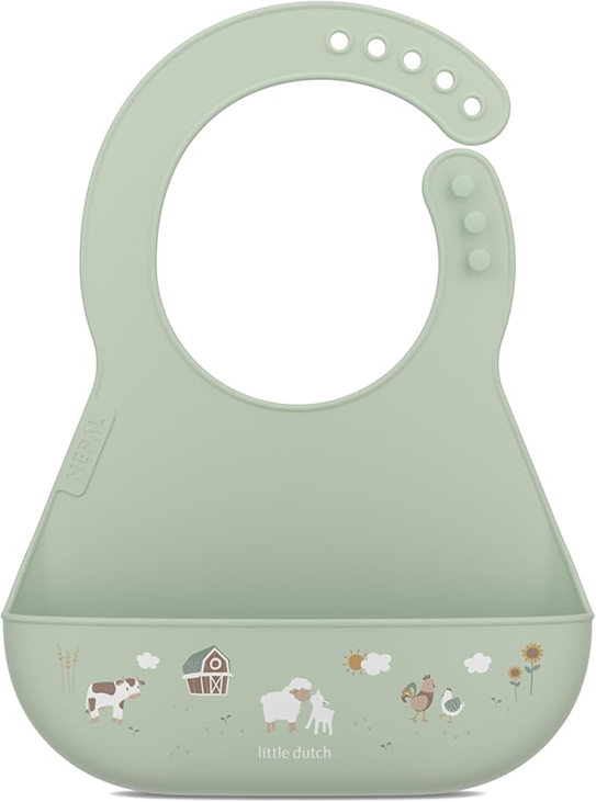 Bavoir en silicone MEPAL avec poche 6-24 mois