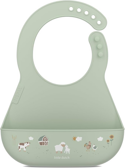 Bavoir en silicone MEPAL avec poche 6-24 mois