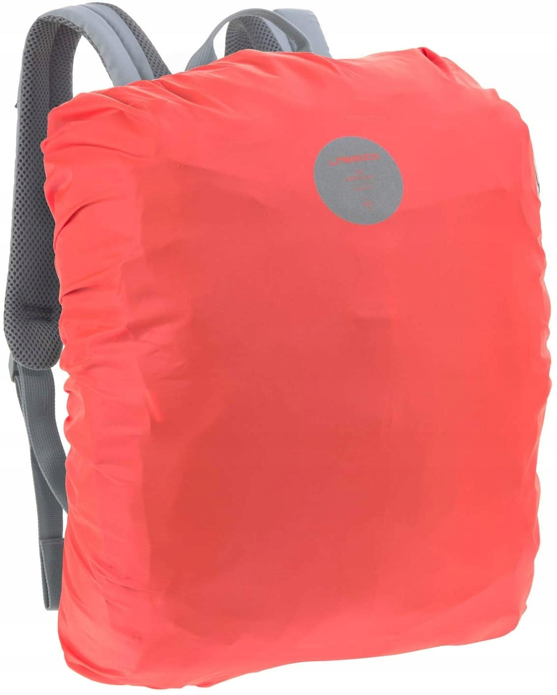 LASSIG torba plecak na akcesoria OUTDOOR grey 1, szary plecak z czerwonym pokrowcem