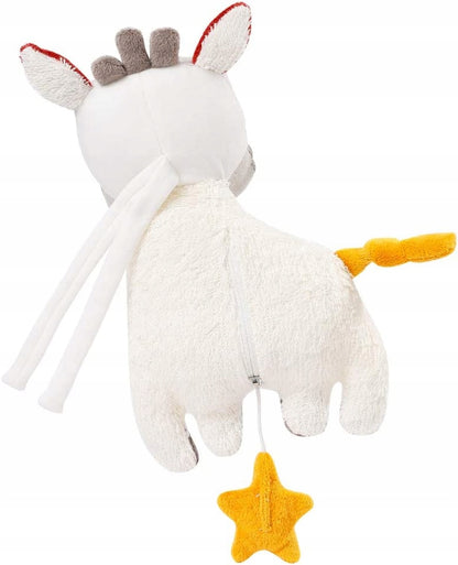 FEHN NATURE zebra di peluche con carillon in cotone biologico