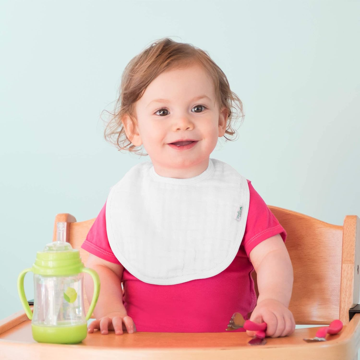 GREEN SPROUTS Sip & Straw Cup szklany kubek niekapek ustnik słomka 6 m+