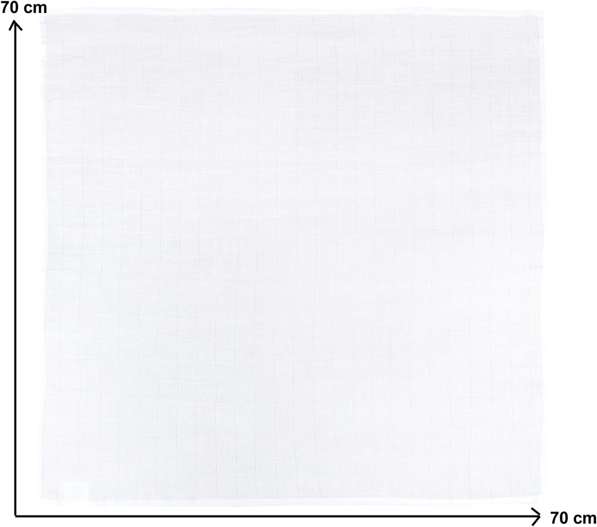 NATUREMARK Musselinwindeln 70 cm x 70 cm x 9 Stück – Produktfoto 3