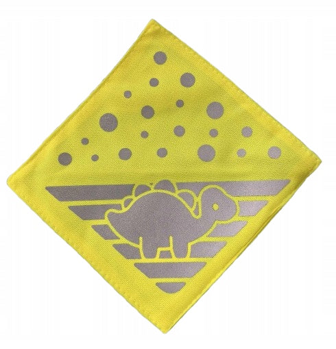 VELOTA réflecteurs à scratch pour poussette 12 x 12 cm 4 pièces DINOSAURE