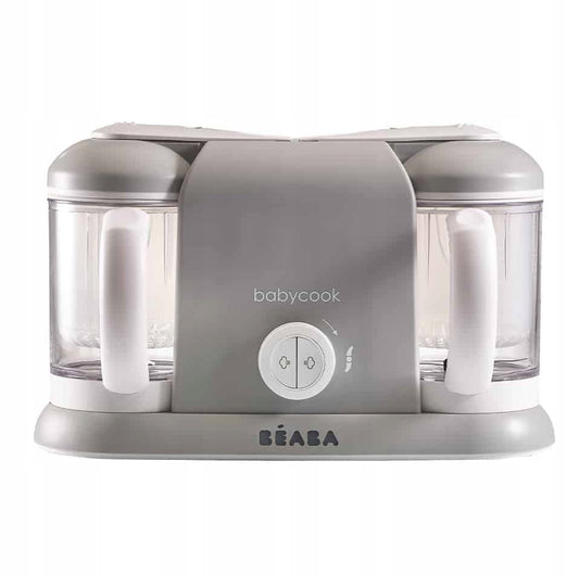 BEABA Babycook Duo ROBOT KUCHENNY 4 w 1 2200 ml, szary parowar i mikser dla dzieci