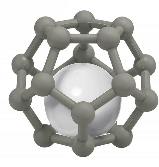 MCGMITT Teether Ball anneau de dentition en silicone avec hochet 8,5 x 10 cm