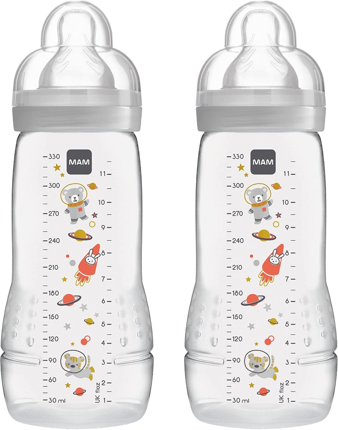 MAM Easy Active Flaschenset 330 ml 4+ Monate, Sauger 2 KOSMOS
