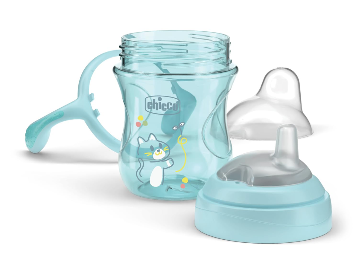 CHICCO Transition Cup copo de transição antidegaste com bocal e pegas 200 ml 4 m+