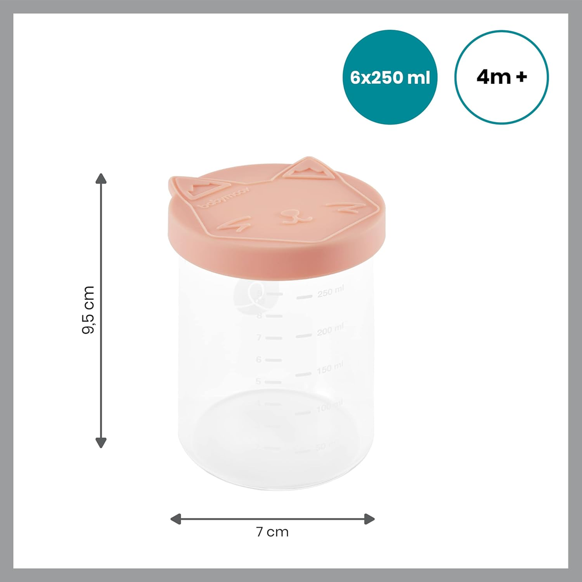 BABYMOOV ISY BOWLS récipients EN VERRE 6x250ml
