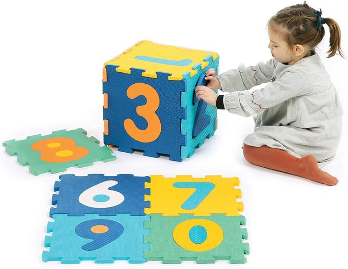 LUDI tapis pliable puzzle 2-en-1 chiffres 90x90