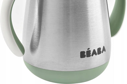 BEABA gobelet anti-fuite avec paille EN ACIER 250 ml