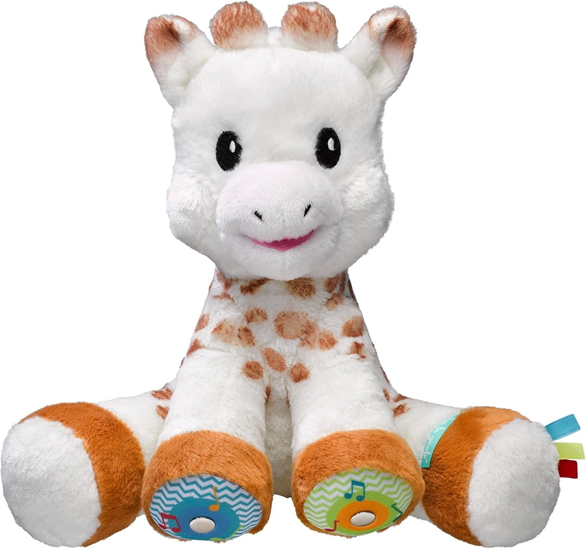 VULLI peluche sensorielle avec mélodies GIRAFE 25 x 27 cm