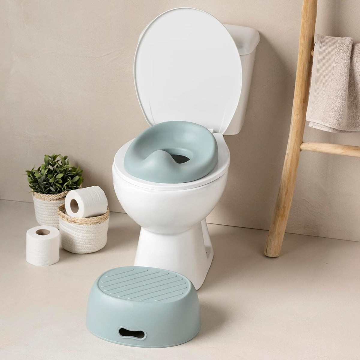 NATTOU Pot 3 en 1 pot d'apprentissage réducteur de toilette marchepied 18 m+