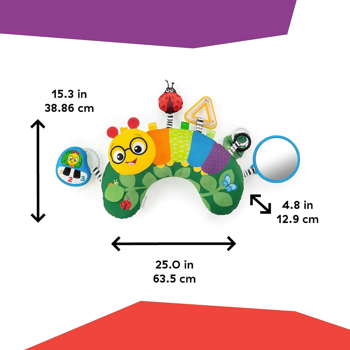Coussin de jeu BABY EINSTEIN pour le ventre Chenille 0+