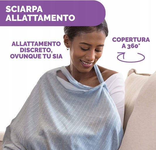 CHICCO Boppy Infinity szal i dyskretna osłona do karmienia 2w1, szal do karmienia z osłoną 360°