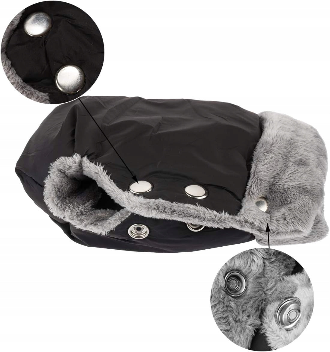Wasserdichter Kinderwagen-Handwärmer mit Fleece – Produktfoto 4