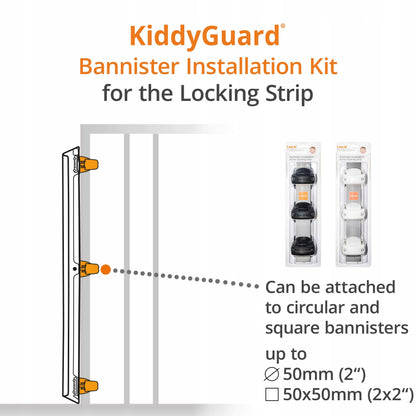 LASCAL KiddyGuard kit pour rampe d’escalier pour sangle de fermeture 14-50 mm