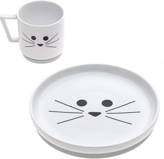 LASSIG Little Chums set de vaisselle en porcelaine - assiette tasse