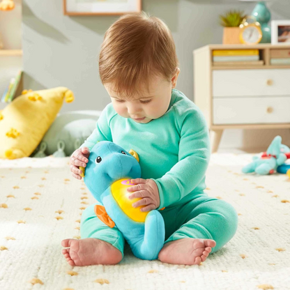 FISHER-PRICE peluche musicale avec mélodies, sons et lumière HIPPOCAMPE