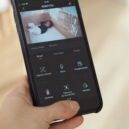 BEABA Zen Premium babyphone électronique caméra 360° Full HD application