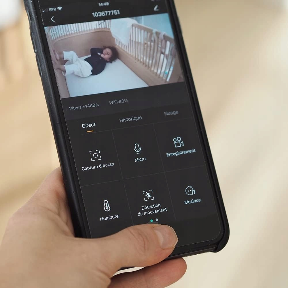 BEABA Zen Premium niania elektroniczna kamera 360° Full HD aplikacja