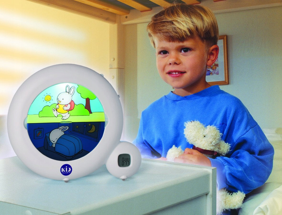 PABOBO Kid'Sleep BUDZIK TRENINGOWY z lampką dla dziecka, nocny zegar treningowy z wyświetlaczem i podświetleniem