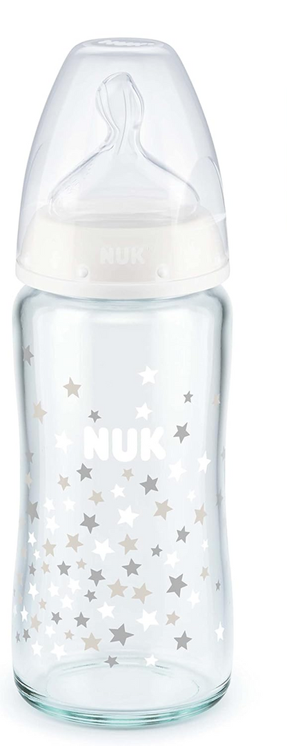 NUK First Choice+ biberon en verre 240 ml 0-6 m tétine M indicateur de température