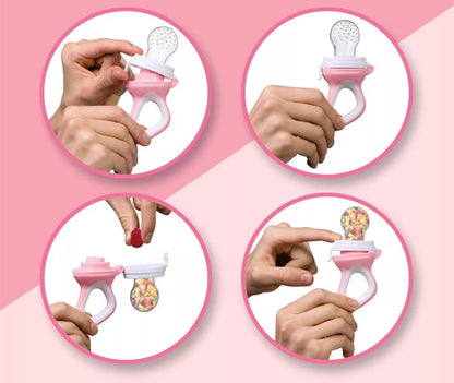 LUXIOR distributeur sucette pour fruits pour enfants 3-12 mois 2 pièces 6 embouts