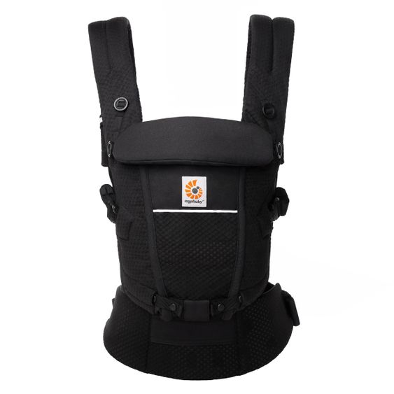 ERGOBABY ADAPT SoftFlex MESH nosidełko ergonomiczne 3,2-20kg, czarne, przewiewne, stan powystawowy