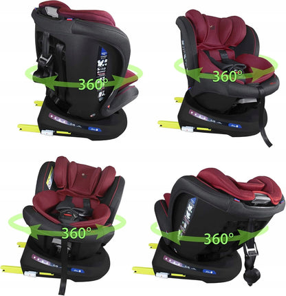 XOMAX S64 fotelik samochodowy obrót 360 gr 0/1/2/3 ISOFIX