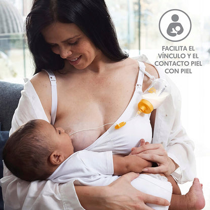MEDELA system wspomagający karmienie piersią SNS do karmienia niemowlęcia, wsparcie laktacji i kontakt skóra do skóry