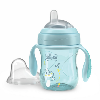 CHICCO Transition Cup copo de transição antidegaste com bocal e pegas 200 ml 4 m+