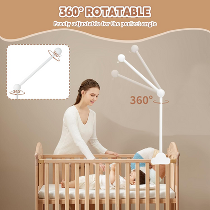 Poignée en bois pour mobile de lit bébé
