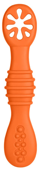 VICLOON Sticky Spoon szilikon kanál 2,5 10 db cm 4 hónap+ narancssárga