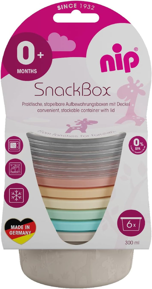 NIP Snackbox recipiente com tampa 6 x 300ml