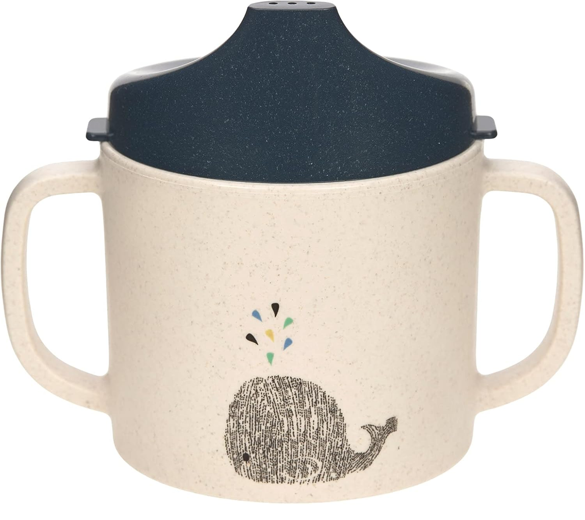 LASSIG Gobelet Sippy Little Water Whale avec bec 150 ml 6 m+