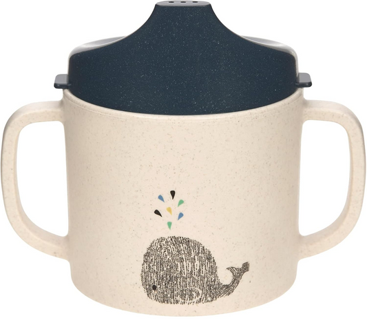 LASSIG Sippy Cup Little Water Whale copo com bocal 150 ml 6 m+