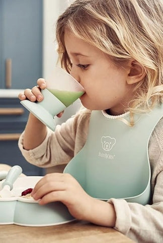 BABYBJORN bavoir en silicone avec poche x2