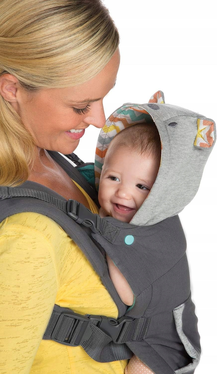 INFANTINO Cuddle Up porte-bébé ergonomique 5,5 - 18 kg avec capuche