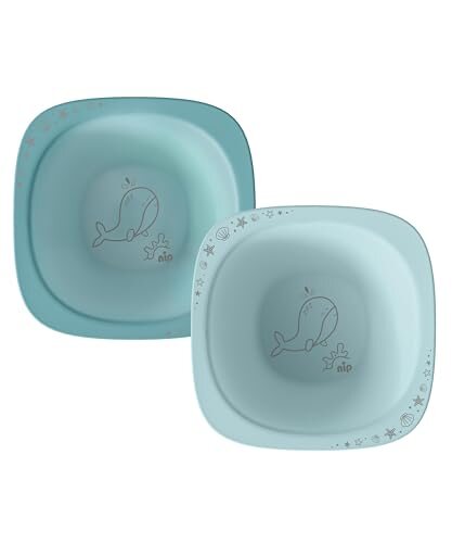 NIP miseczka dla niemowląt 4+ w kolorze błękitnym, wygodna miseczka do karmienia dzieci