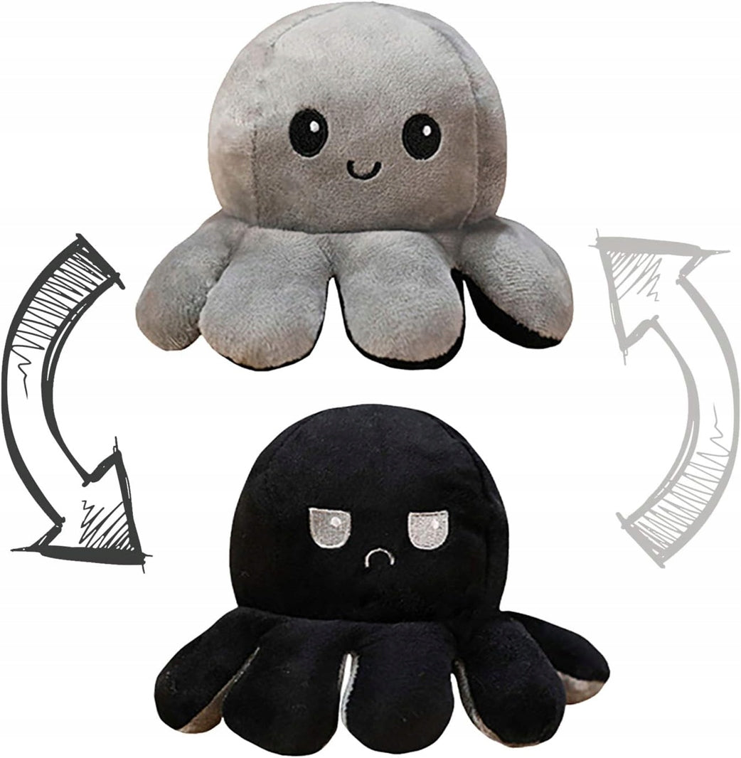 TeeTurtle dwustronna odwracalna przytulanka OŚMIORNICA 8 x 18 cm "O
