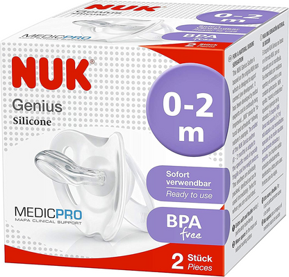 NUK Genius Medic Pro sucette apaisante x2 0-2mois