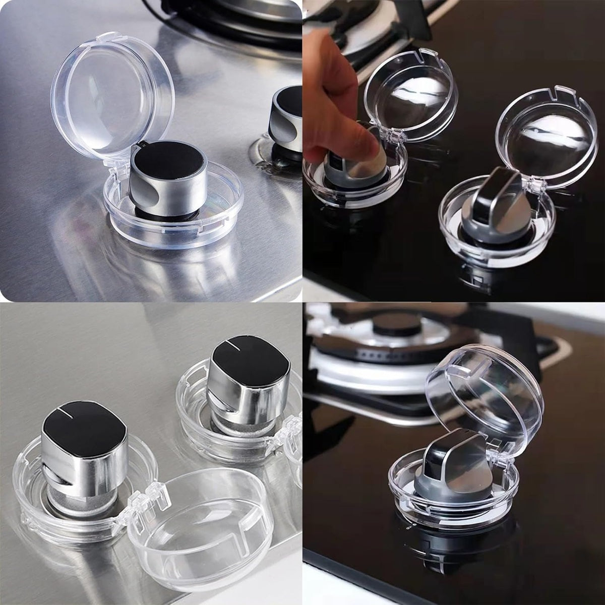 stove and oven knob cover transparent