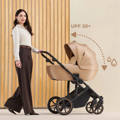 KINDERKRAFT PRIME2 PRO 3w1 wózek wielofunkcyjny do 22kg + fotelik MINK PRO – SHADOW GREY – zdjęcie 11