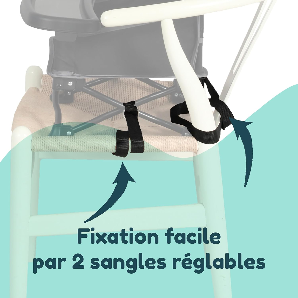 BAMBISOL chaise haute de voyage avec tablette